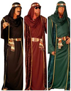 Pardräkt - Tre maskeraddäkter Svart, Brun och Grön