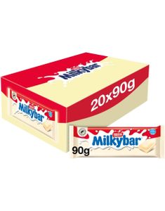 20 stk Nestle Milkybar - Hvit Sjokoladeplate - Hel Eske 1,8 kg