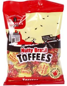 Walkers Nutty Brazil Toffees 150 gram