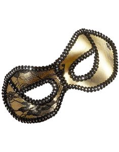 Guldfärgad Ögonmask med Spetstyg