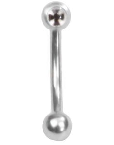 Black Ridder Cross - 1.2 x 8 mm Ögonbrynspiercing