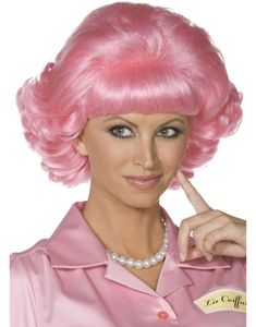 Licensierad Grease Frenchy Peruk