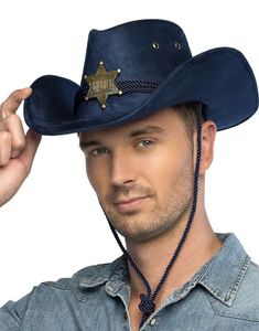 Cowboyhatt Sheriff – Mørkeblå