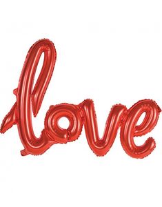 Love I Ett Ord - Röd Folieballong 119 cm