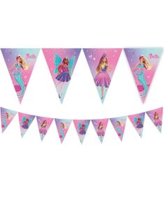 Barbie Vimpelbanner i Papir 2,3 meter