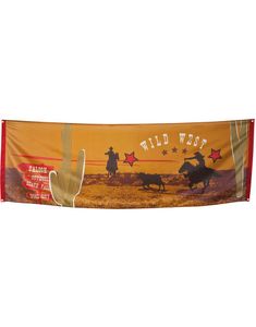 74x220 cm Gigantisk Wild West Cowboybanner - Wild West
