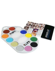 Vattenbaserad Sminkpalett med Blandade Färger