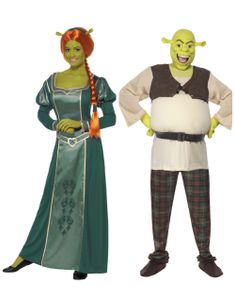 Parkostym - Fiona och Shrek Licensierade Kostymer