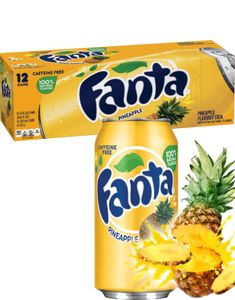 12 pack Fanta Pineapple / Ananas Smak av 355 ml (USA Import)