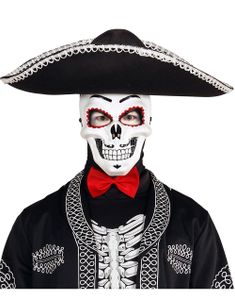 Vit Day of the Dead Mask i Hårdplast