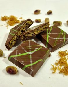 5-pack á 20 gram Sweet Gate Handgjord Dubai Chokladbit med Pistage