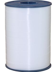 250 meter Vitt Ballongsnöre / Presentband - Extra Brett 10 mm