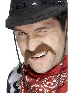 Cowboymustasch - Brun Lösmustasch
