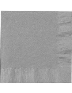 50 st Silverfärgade Servetter 33x33 cm