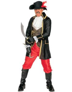 Komplett piratkostym för män - 6 delar