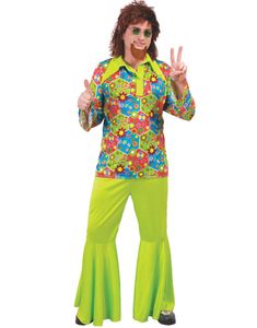 Flower Power Herrkostym - Strl L