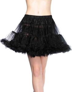 Svart Fyllig Underkjol 40 cm