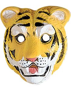 Tiger - Mask av Formad Plast till Barn