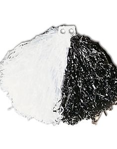 1 st Tvåfärgad Vit och Svart Pom Pom