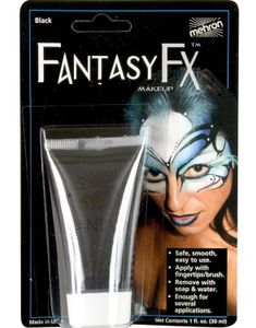 Fantasy F-X Makeup - Water Based - 30 ml - Black Mehron Ansikts- och Kroppssmink