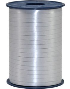 500 meter Silverfärgat Ballongsnöre / Presentband - 5 mm Brett