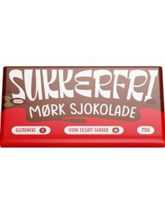 Sukkerfri's Mørk sjokolade 75 g