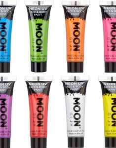 VÄLJ BLAND 8 FÄRGER - Neon UV/Blacklight Ansikts- och Kroppsfärg 12 ml