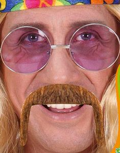 70-tals Ljusbrun Lösmustasch