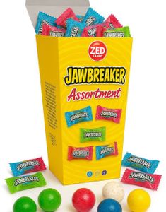 Zed Candy Assorterade Jawbreakers - Presentask med Olika Jawbreakers med Tuggummikärna 198 gram