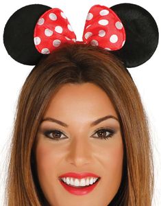 Svarta Mimmi Pigg Inspirerade Öron med Rosett