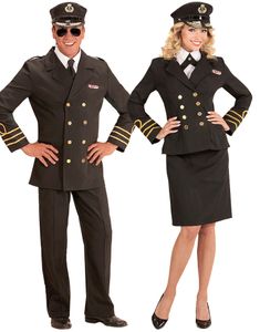 Pardräkt - Svarta Marinofficerare