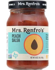 Mrs. Renfro's Peach Salsa - Mild Salsasaus med Fersken og Jalapenos 454 gram (USA Import)