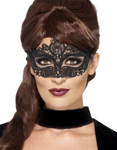 Fin Svart Virkad Ögonmask