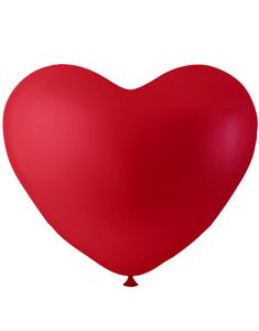 100 stk Hjärtformade Röda Ballonger 25 cm
