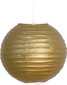 1 st Guldfärgad Papperslykta 25 cm