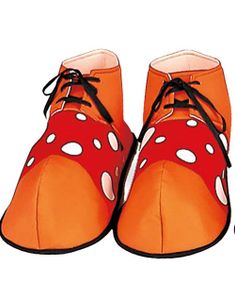 Skoöverdrag till clownkostym - Orange/Röd