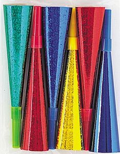 6 stk Glittrande Tutor i Blandade Färger