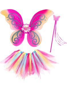 Kostymset till Barn med Vingar, Tutu och Trollspö 