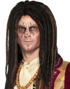 Lång Voodoo/Jamaica Peruk med Dreads