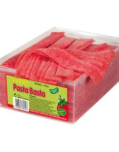 150 stk Haribo Pasta Basta Fizz / Sura Jordgubbar Vingummi Strimlor 1100 gram