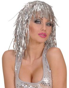 Disco Peruk - Silverfärgad