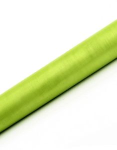 LJUS GRÖN Genomskinlig Organzalöpare 36 cm x 9 meter