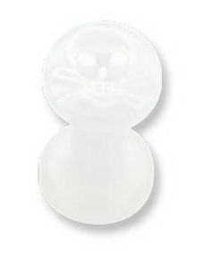 White Skull Akryl - Piercing Plugg