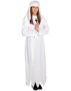 Ghost Nun - Hvit Nonne Kostyme til Dame