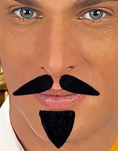 Set med Lösmustasch och Skägg Till Pirat - Svart