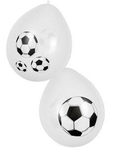 6 stk 25 cm Ballonger - Fotbollsparty