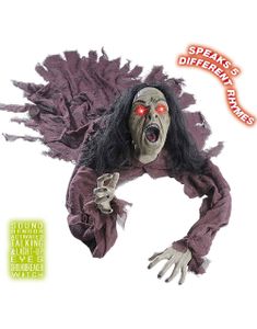 Pratglad Häxa - Dekoration med Ljud och Ljus