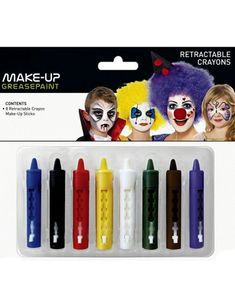 Oljebaserade Kropps- & Ansiktsminkstift - 8 St Smink