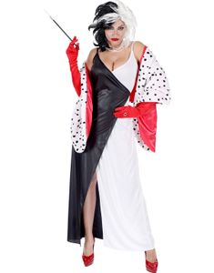 Cruella de Vil Inspirerad Dräkt med Cape