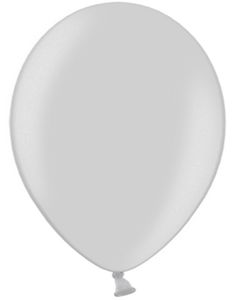 Silverfärgade Metallic Ballonger 30 cm - 100 stk MEGAPACK